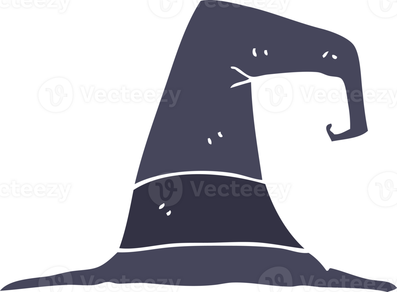 flat color illustration of witch hat png