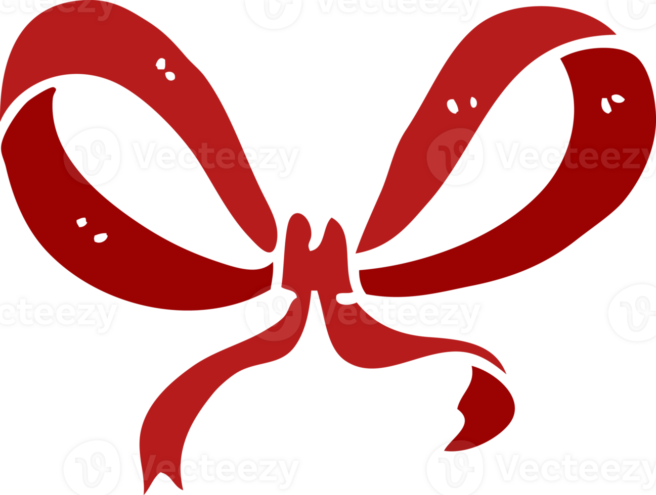 cartoon doodle red bow png