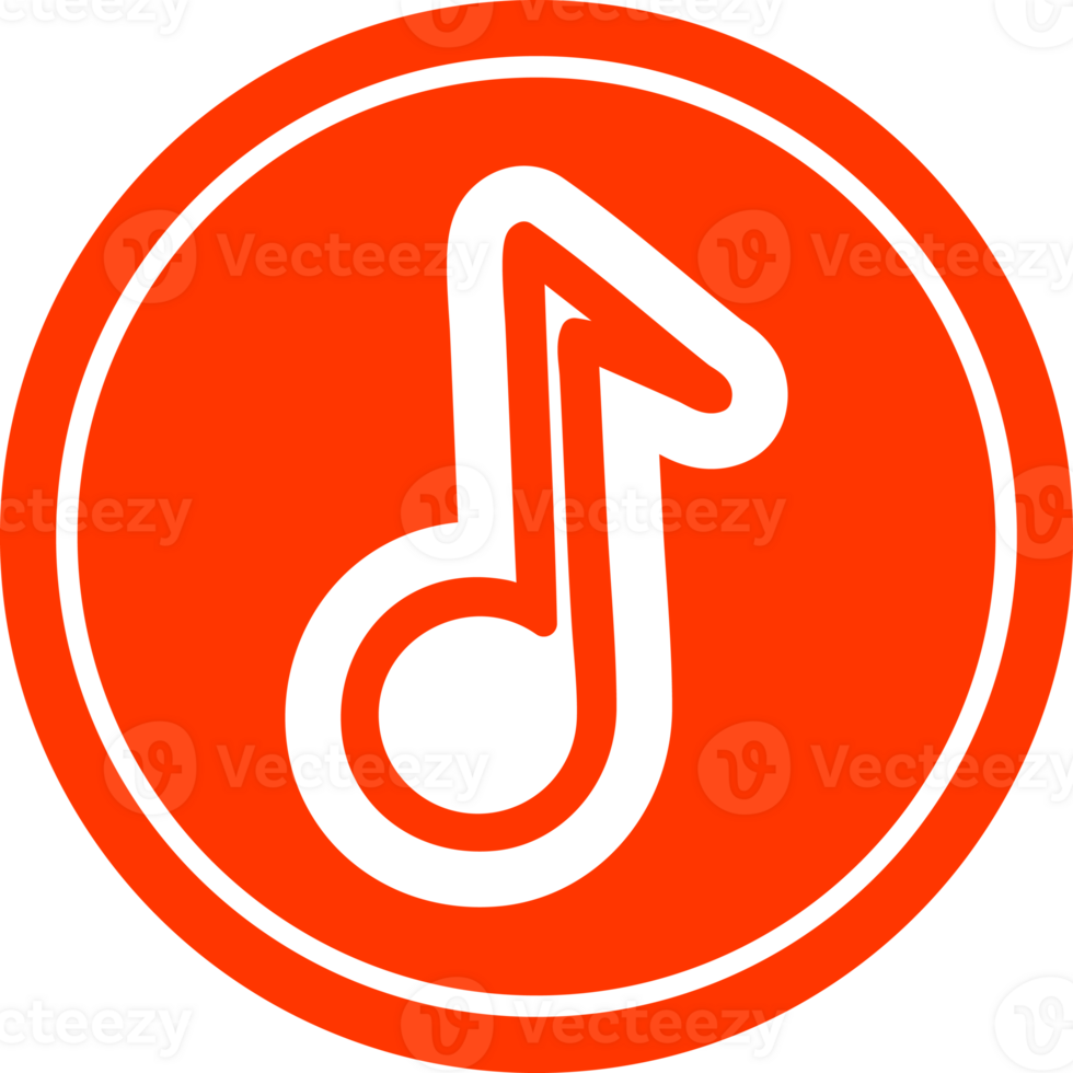 musical note circular icon symbol png