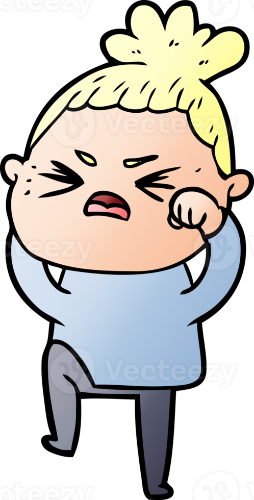 cartoon angry woman png