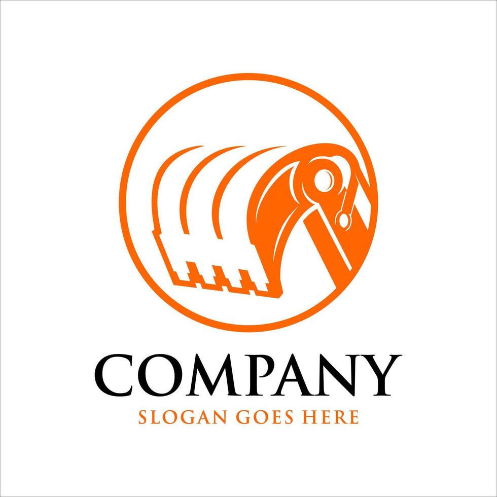 W letter excavator logo vector