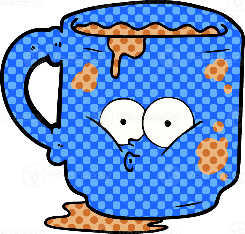cartoon dirty office mug png