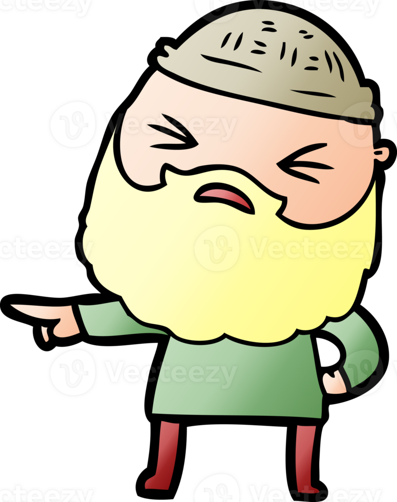 cartoon man with beard png