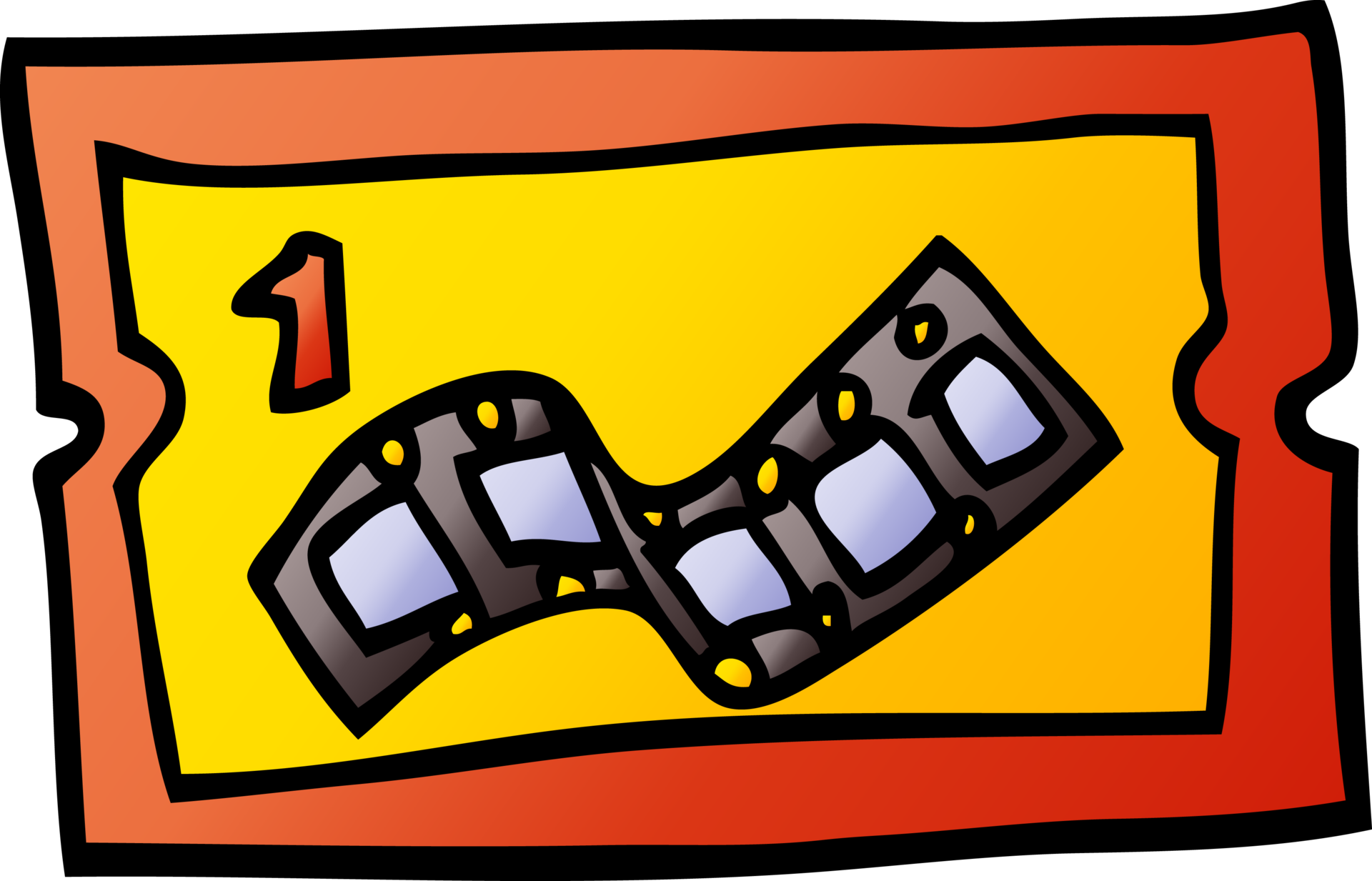 gradient illustration cartoon movie ticket 45008501 PNG