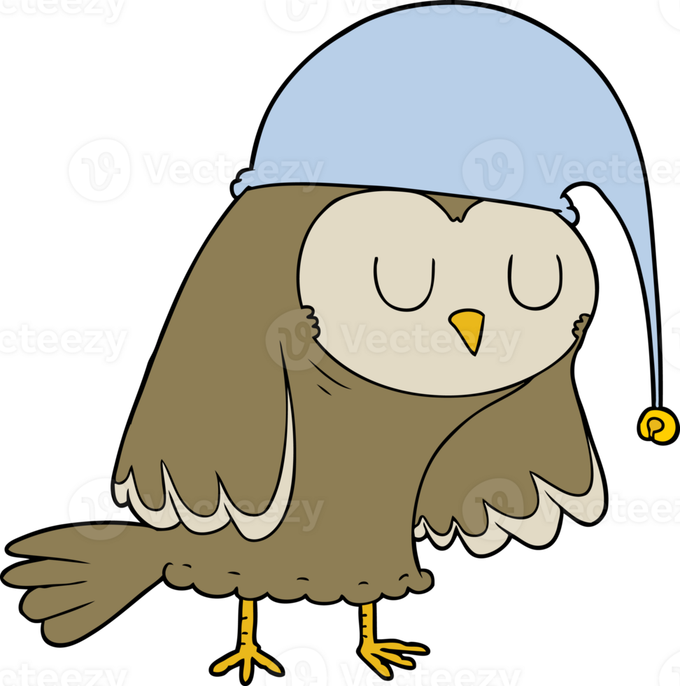 cartoon owl sleeping png