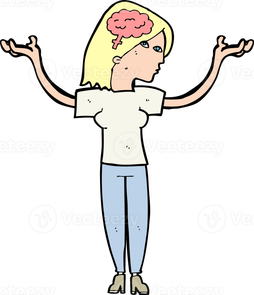cartoon intelligent woman png