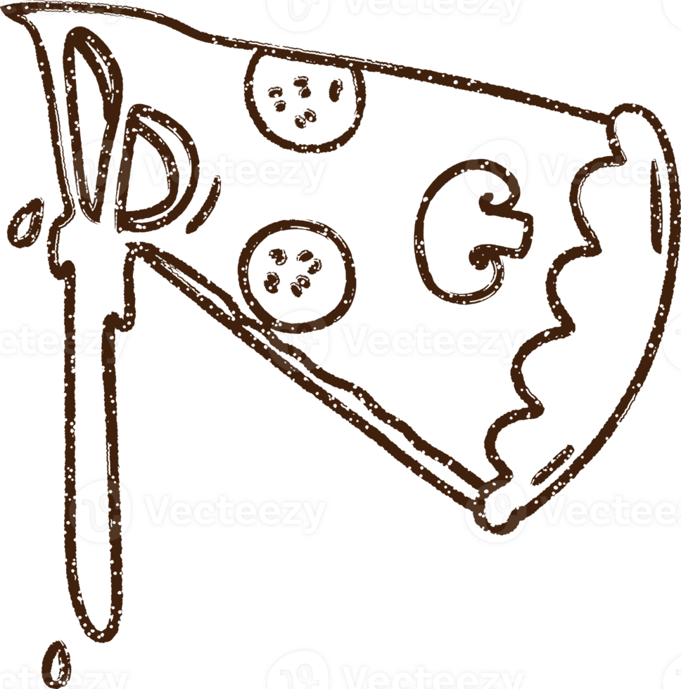 Pizza Slice Charcoal Drawing png