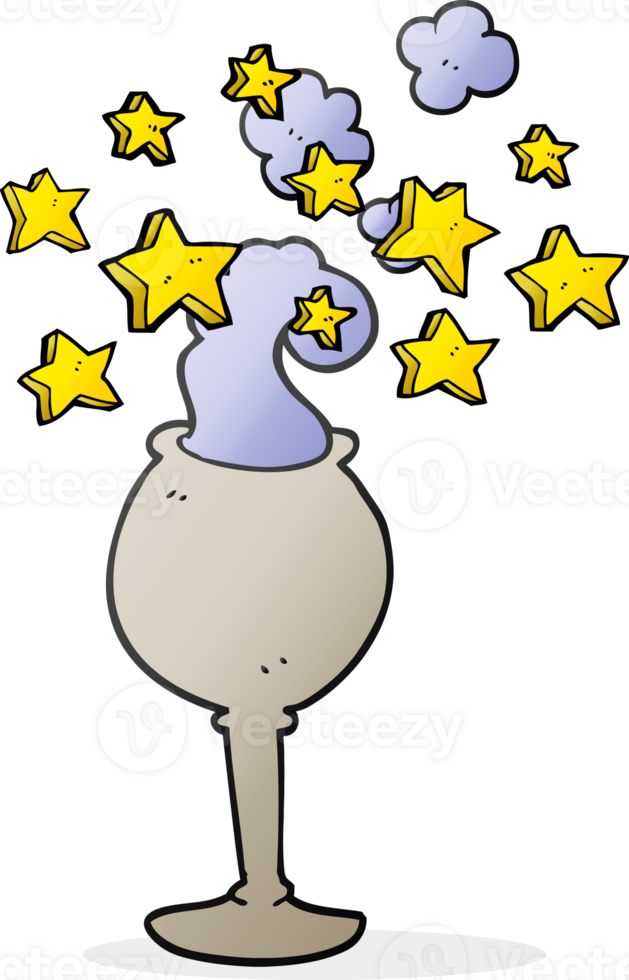 hand drawn cartoon magic goblet png
