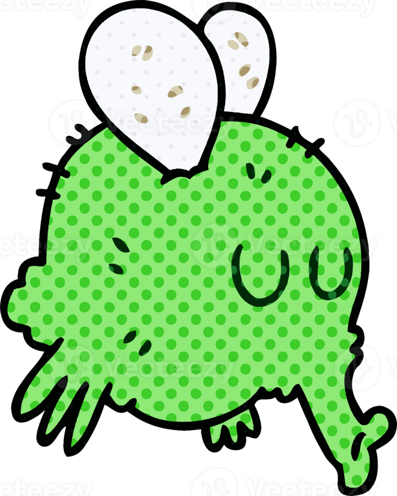 comic book style quirky cartoon fly png