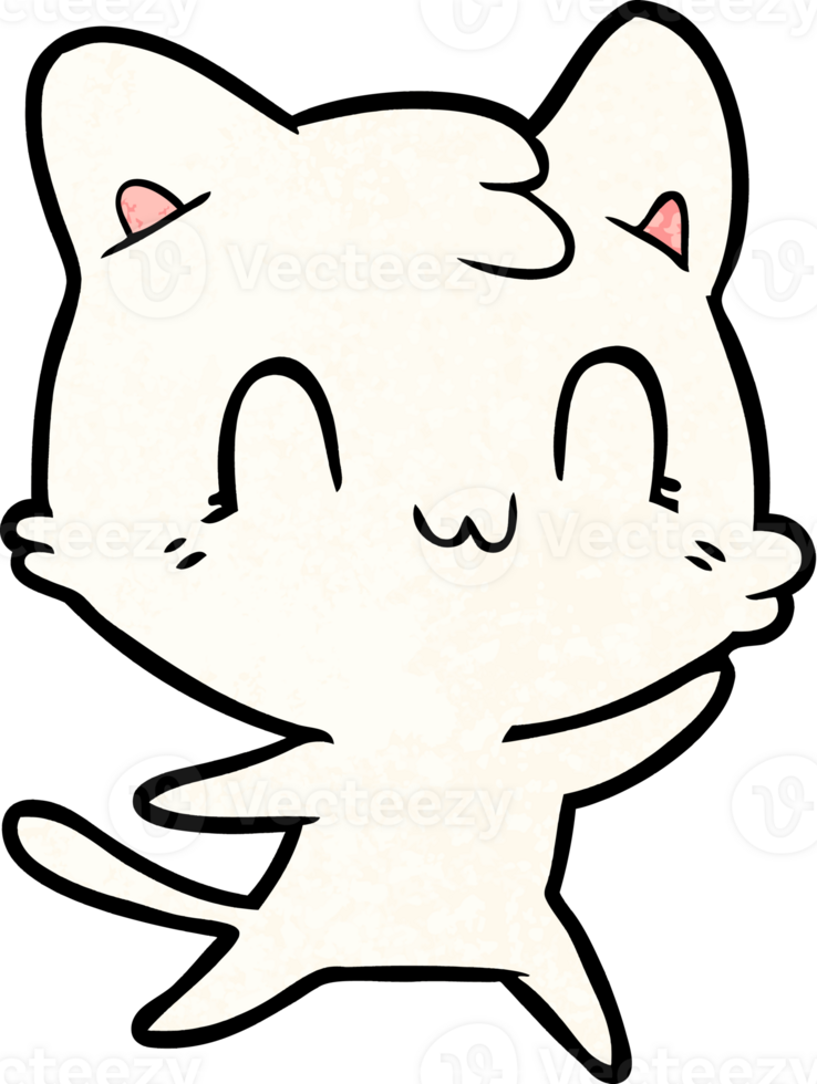 cartoon happy cat png