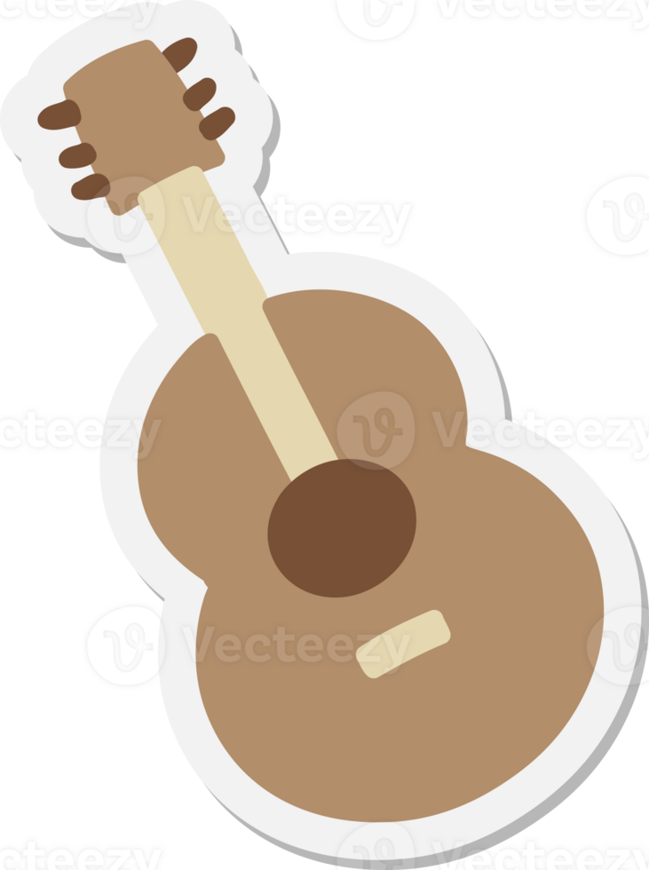an acoustic guitar sticker png