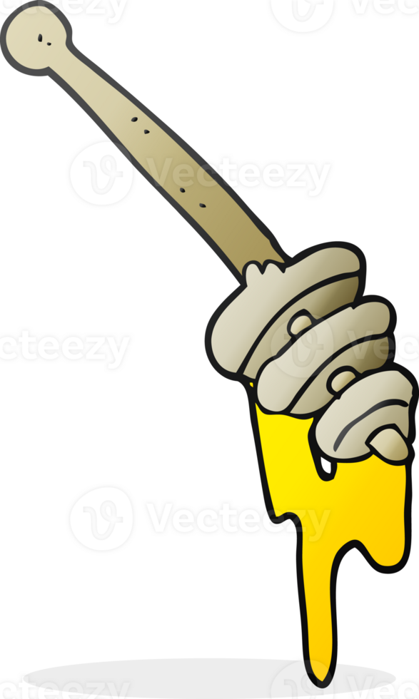 hand drawn cartoon honey dipper png