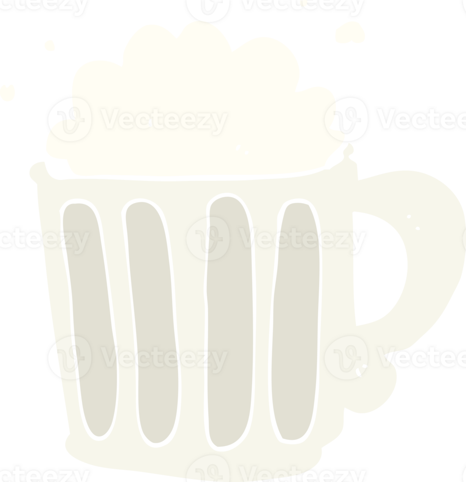 flat color illustration of beer png