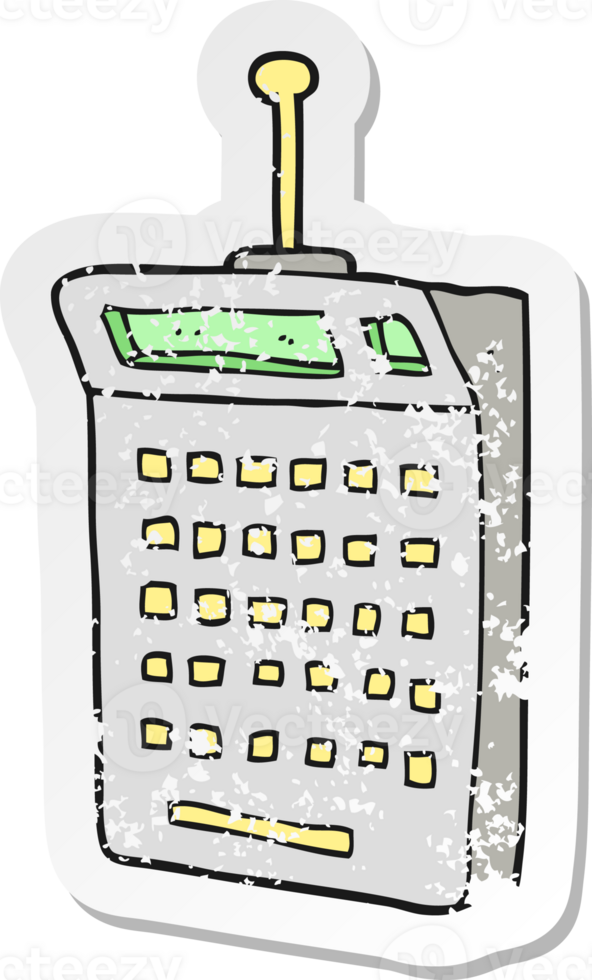 retro distressed sticker of a cartoon science equipment png