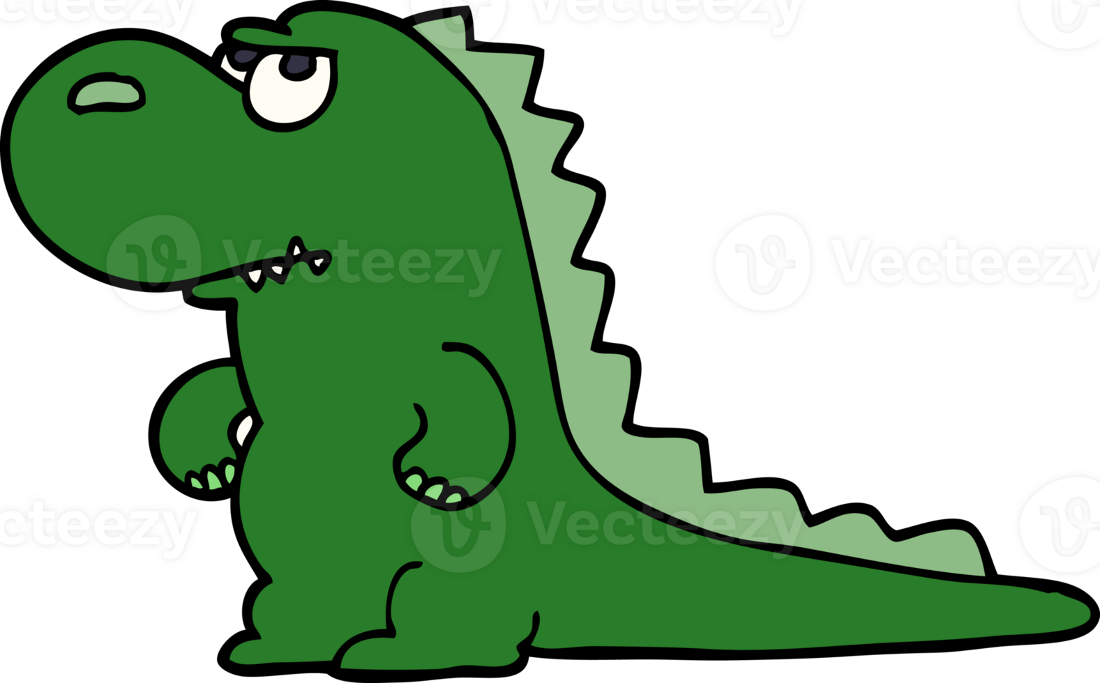 cartoon doodle annoyed dinosaur png