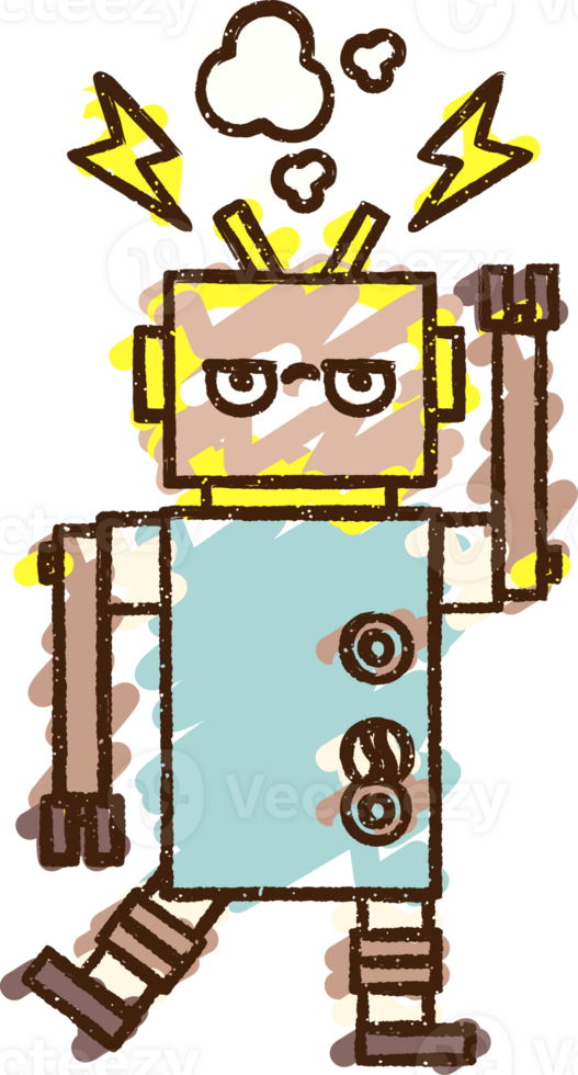 Robot Chalk Drawing png