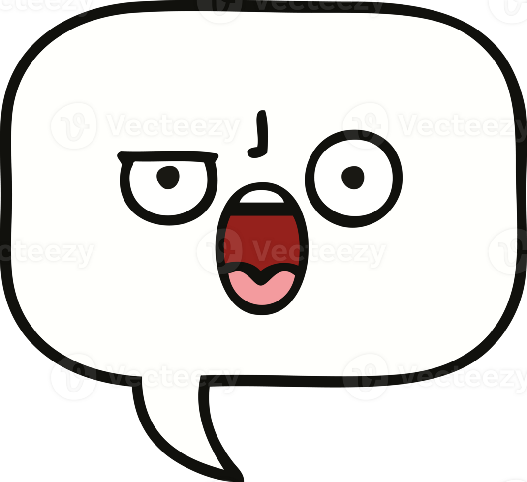 cute cartoon of a speech bubble png