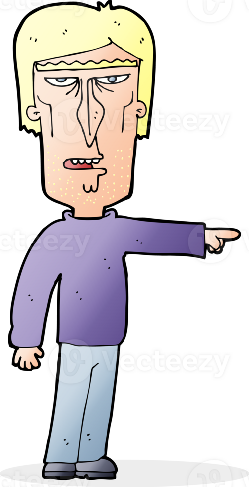 cartoon pointing man png