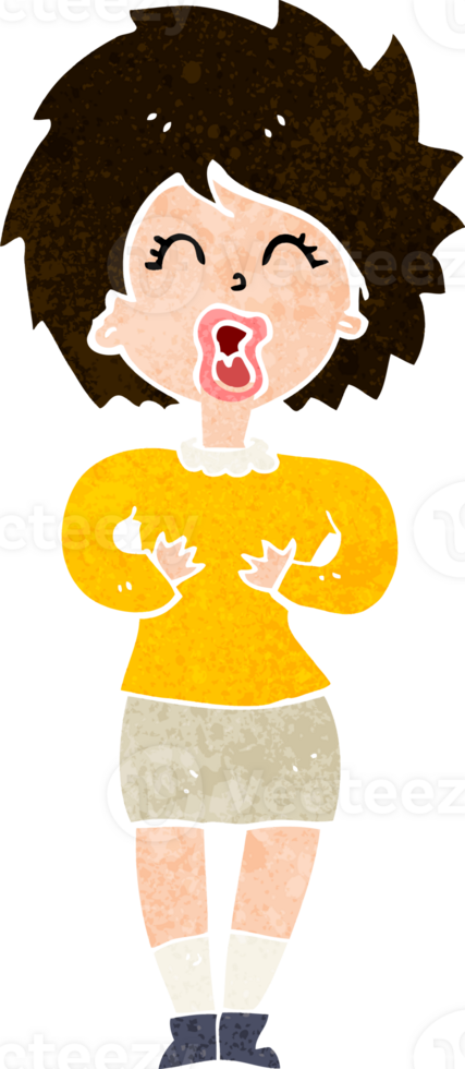 mulher gritando dos desenhos animados png