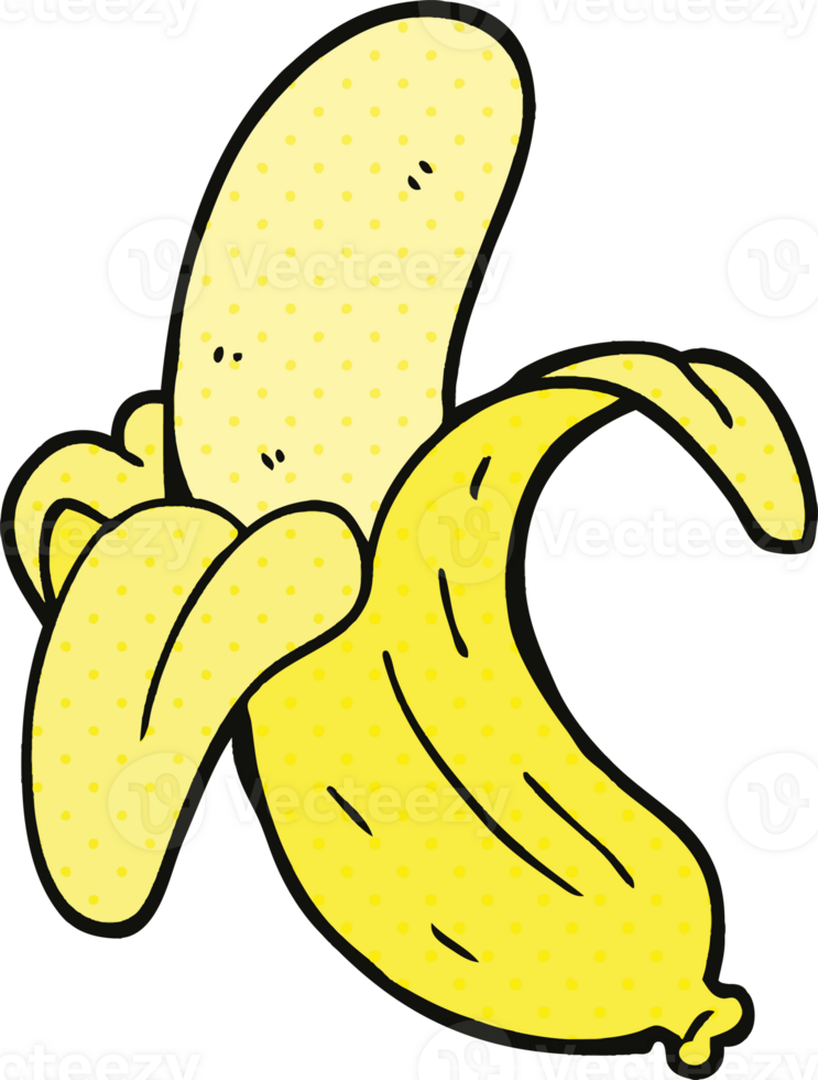 comic book style cartoon banana png
