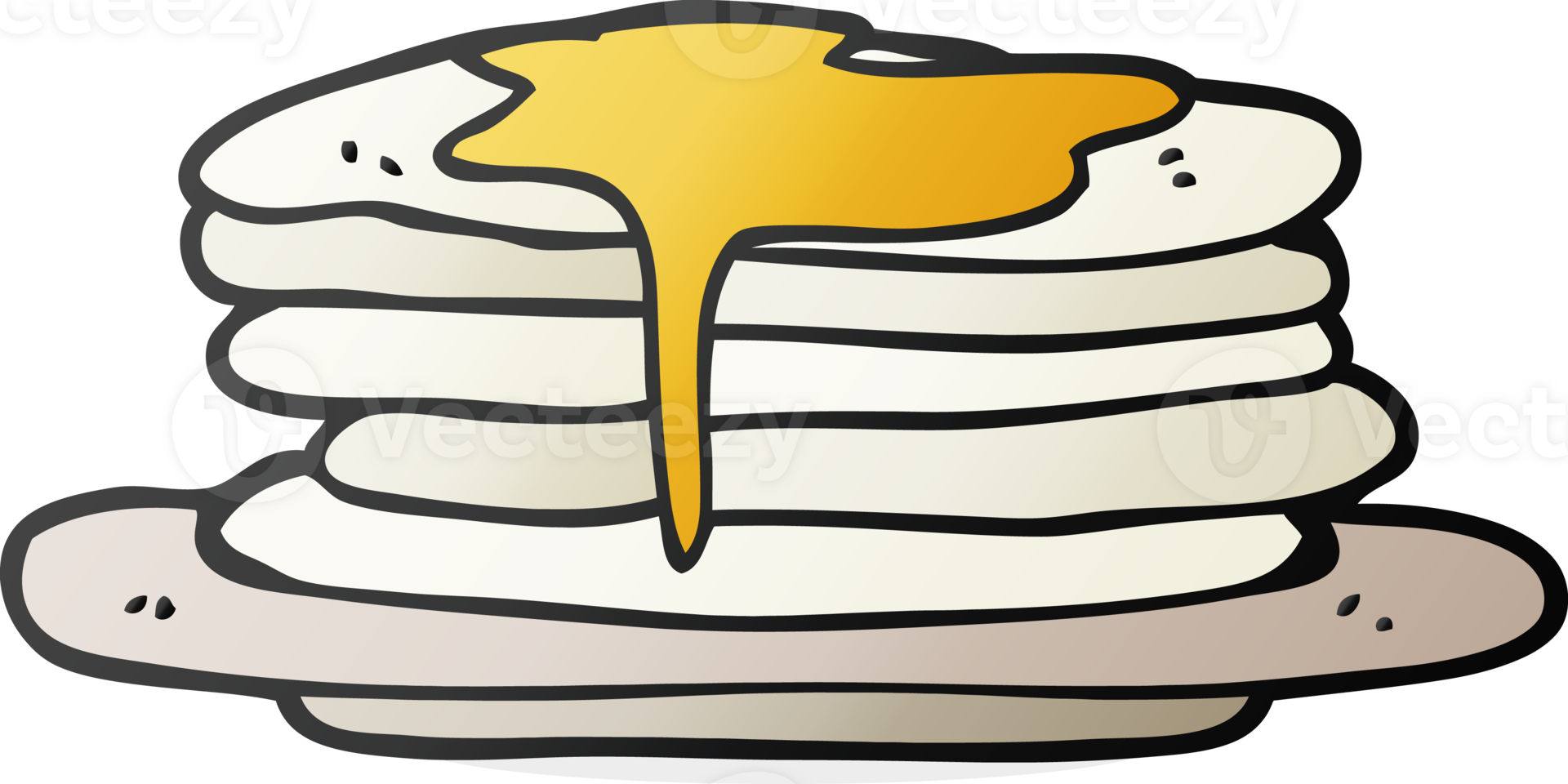 hand drawn cartoon stack of pancakes png