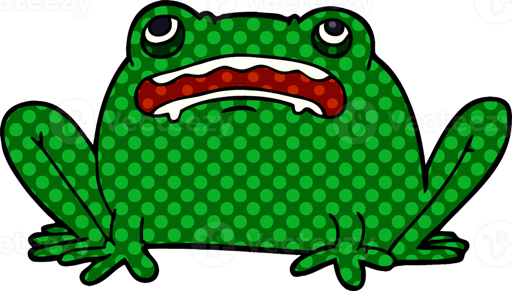 cartoon doodle frog png