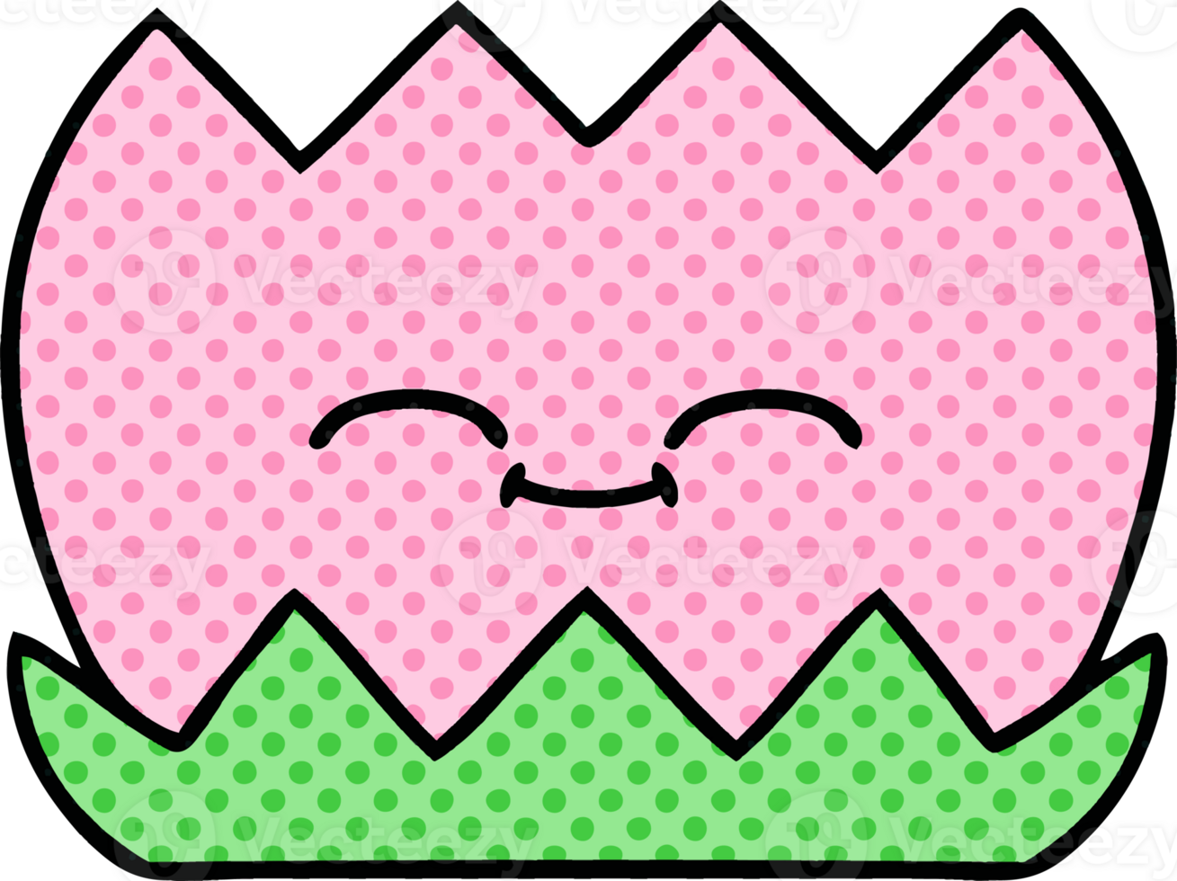 comic book style cartoon of a water lilly png