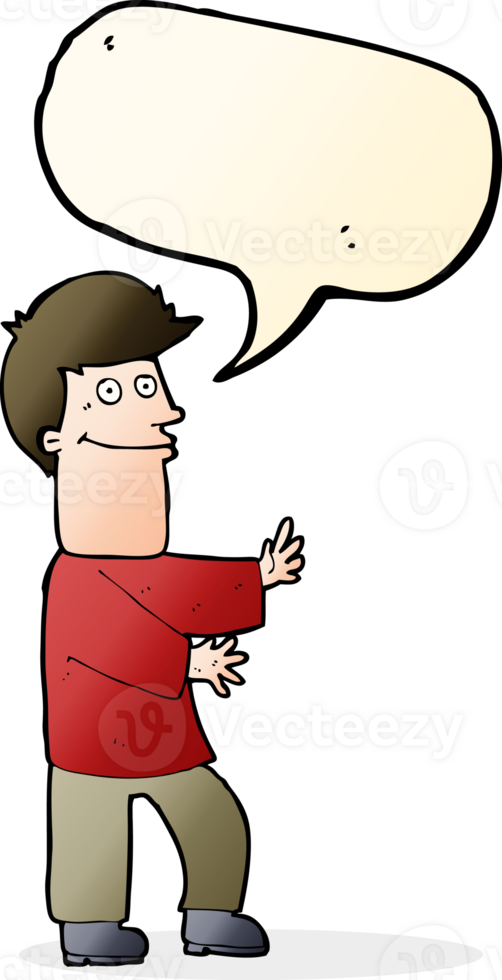 cartoon man gesturing with speech bubble png