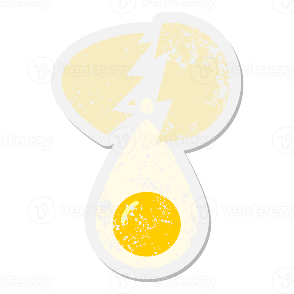 cracked egg grunge sticker png