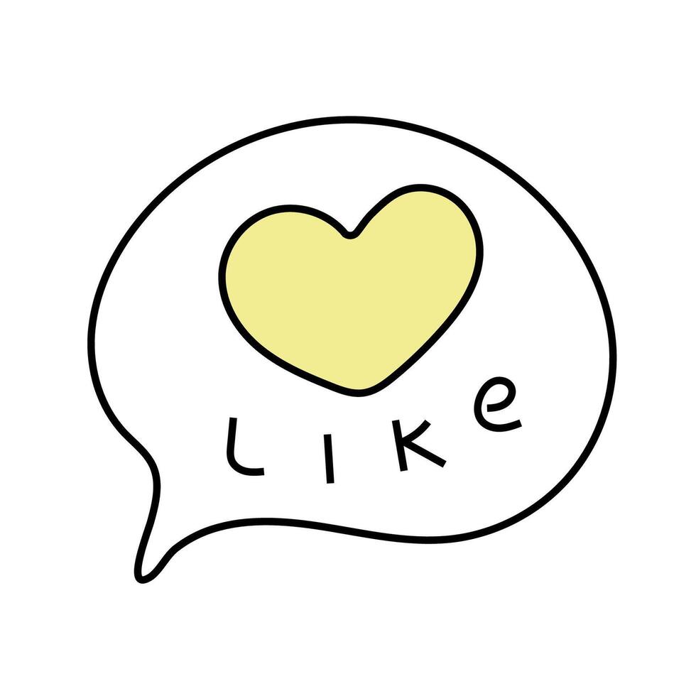 Like doodle icon . isolated on white background vector