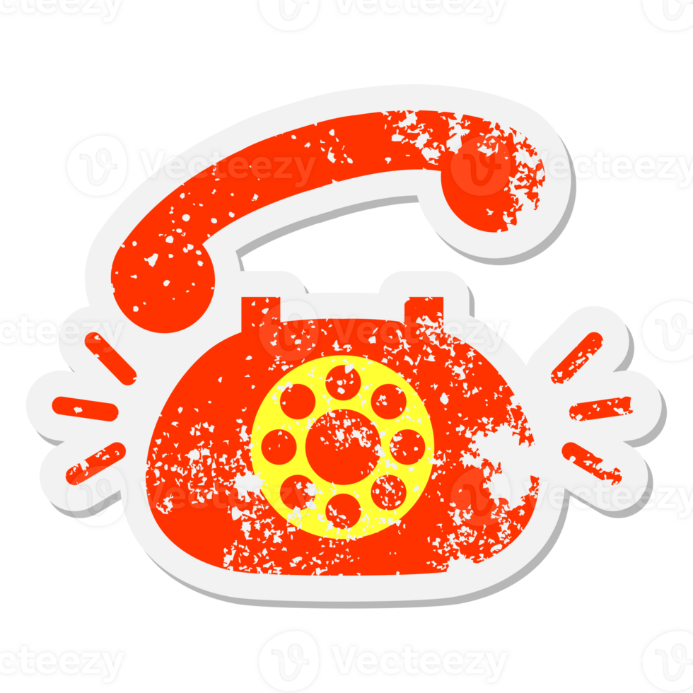 ringing telephone grunge sticker png