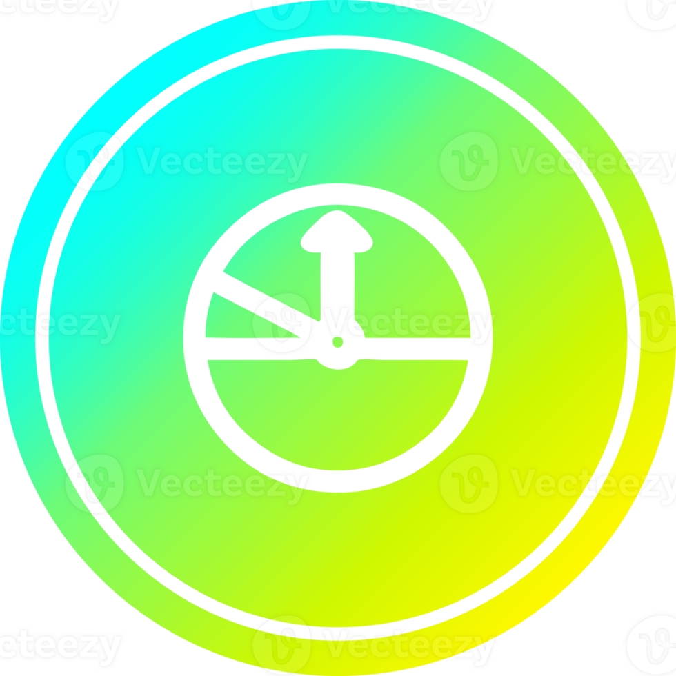 speedometer circular icon with cool gradient finish png