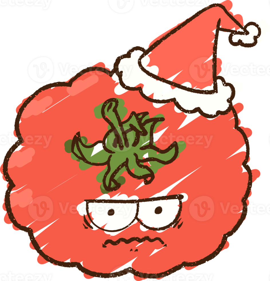 Festive Tomato Chalk Drawing png