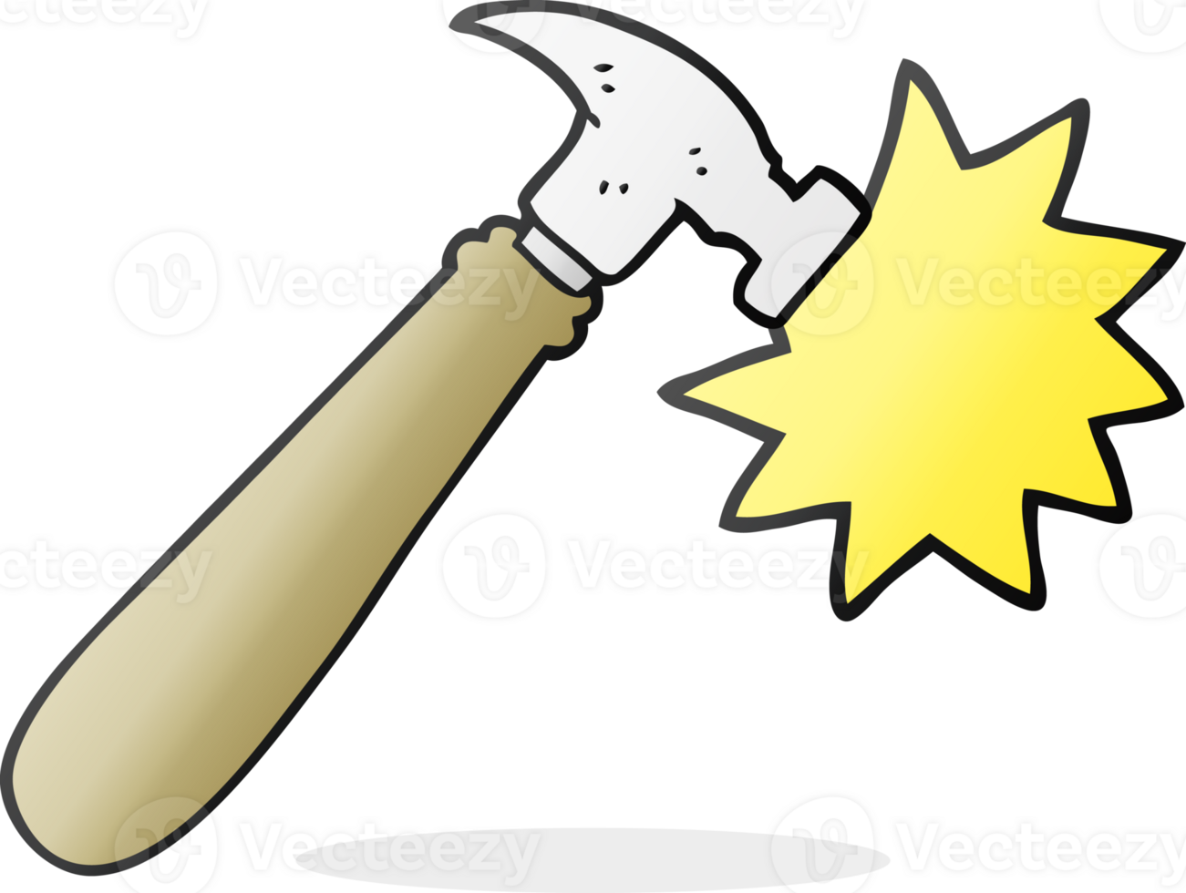 hand drawn cartoon hammer png