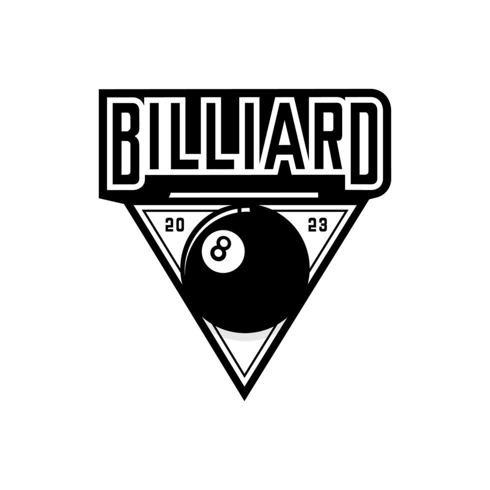 billiard ball logo on white background vector
