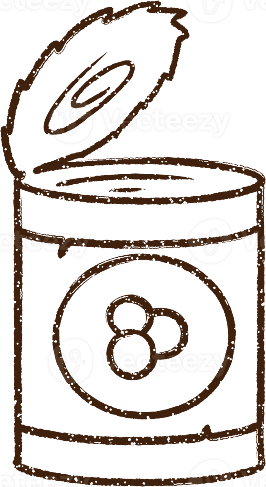 Canned Peas Charcoal Drawing png