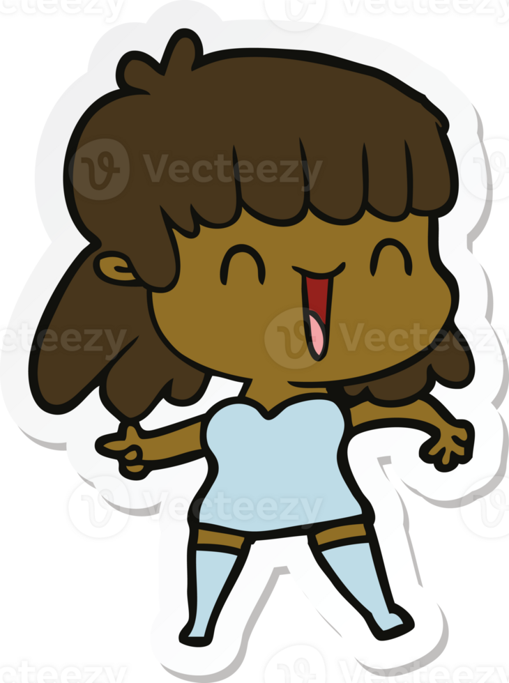 sticker of a cartoon woman png