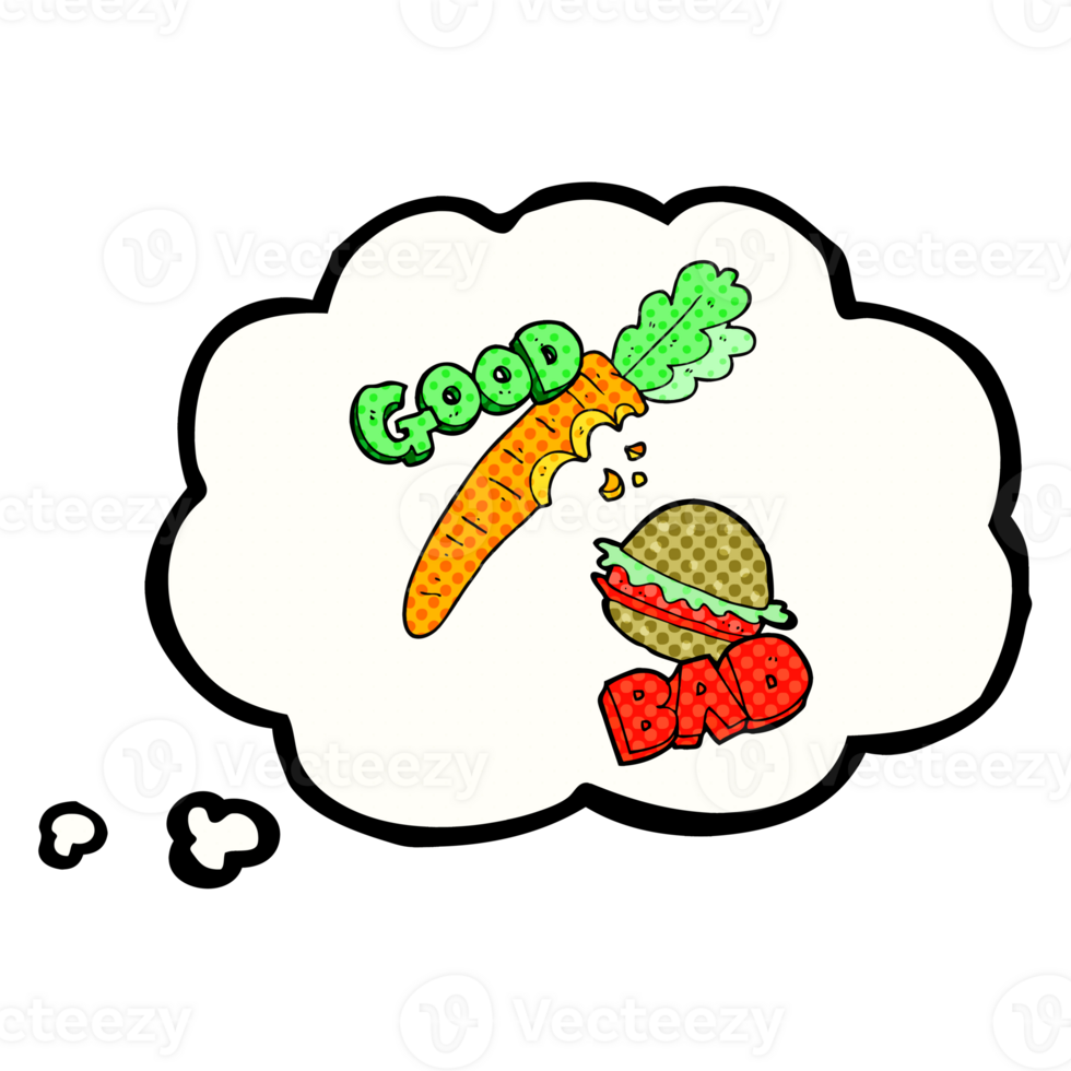 hand drawn good and bad food png
