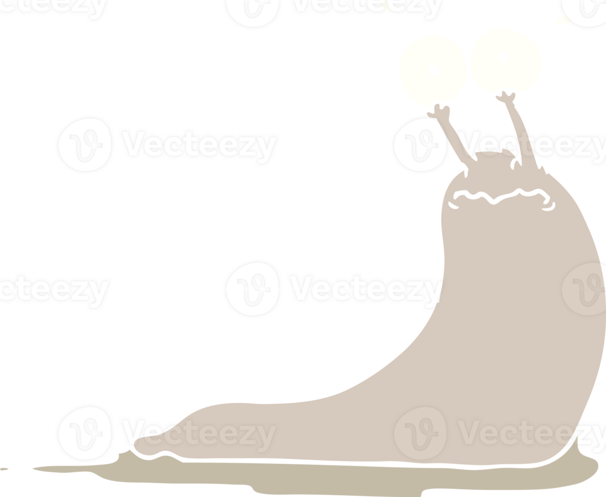 flat color style cartoon slug png