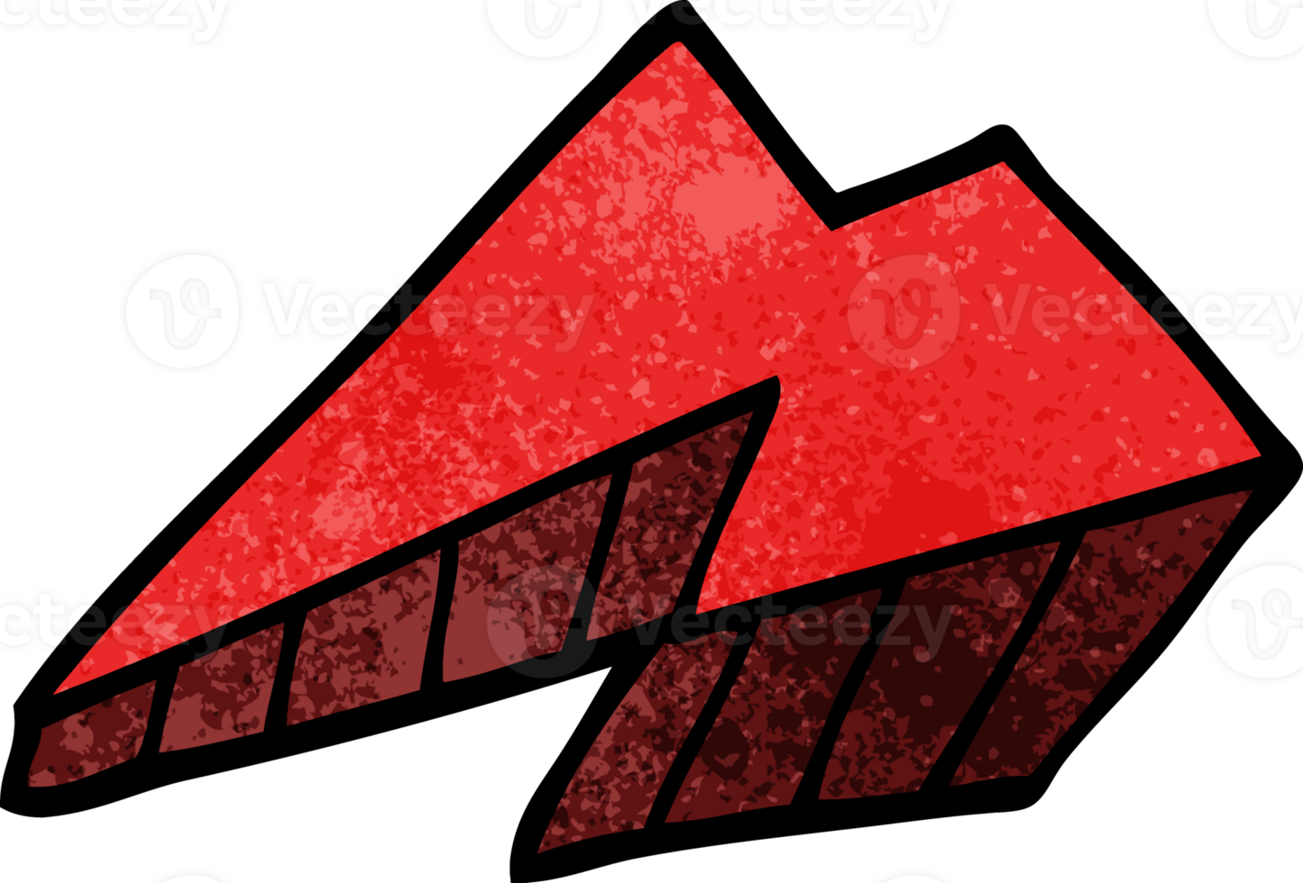 cartoon doodle lightning bolt png