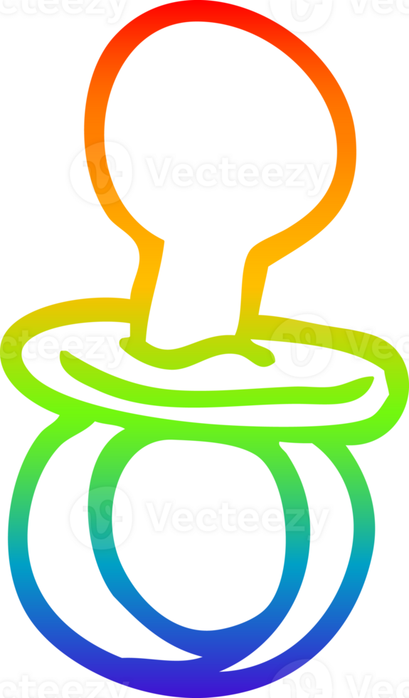 rainbow gradient line drawing of a cartoon dummy png
