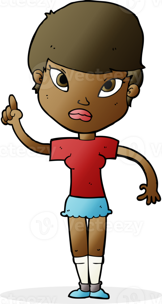 cartoon woman with idea png