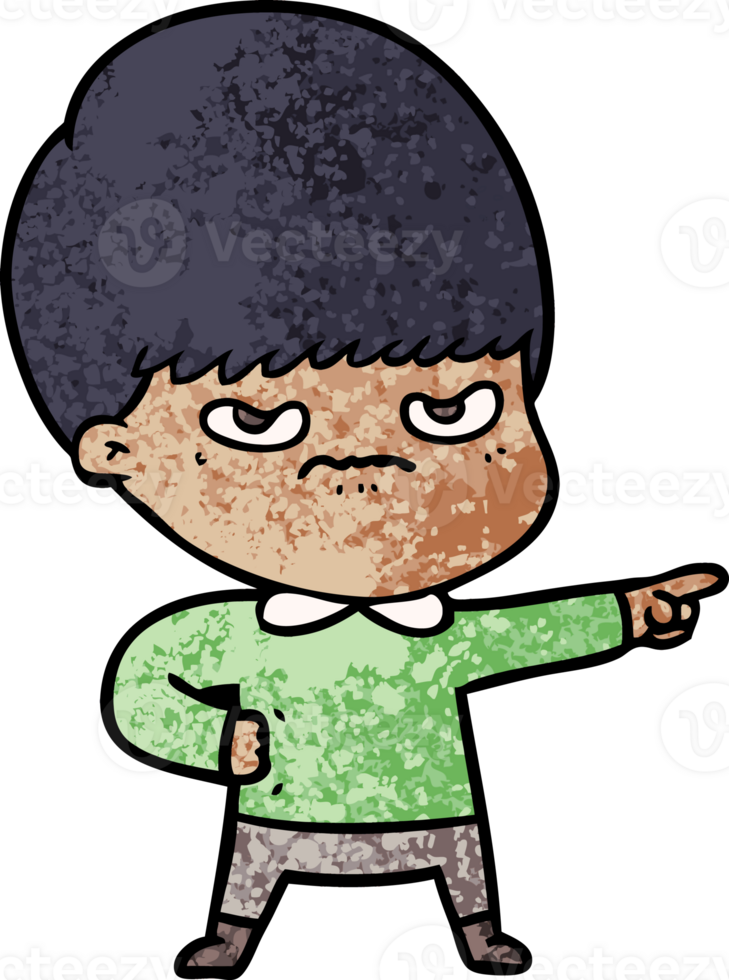 annoyed cartoon boy png