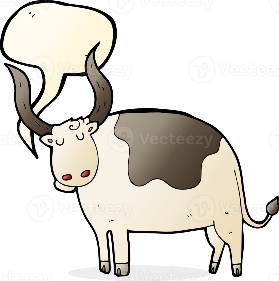 cartoon ox with speech bubble png