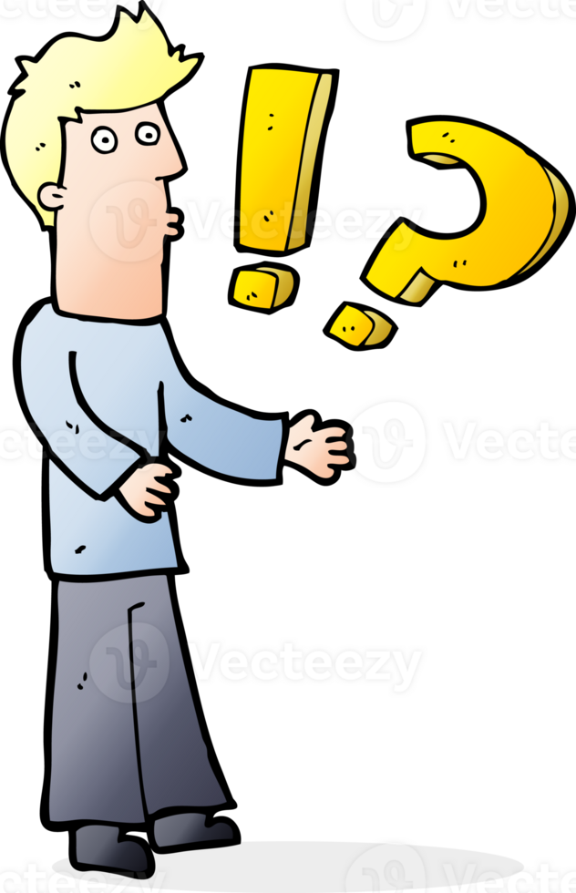 cartoon man asking question png