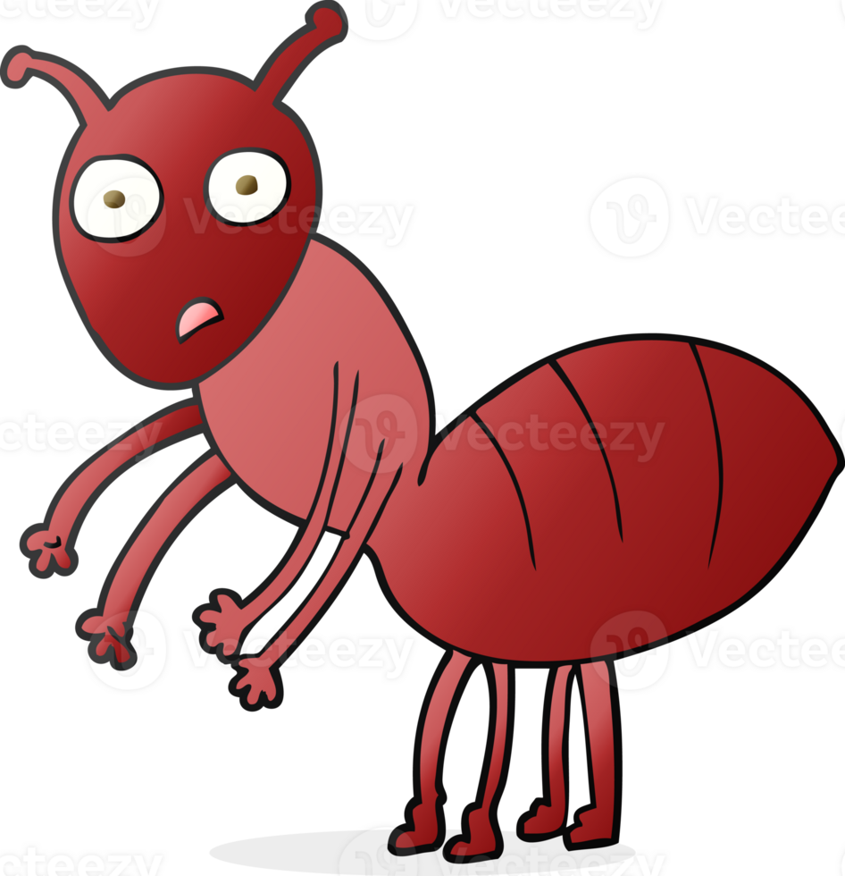 hand drawn cartoon ant png