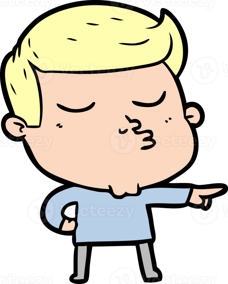 cartoon model guy pouting png