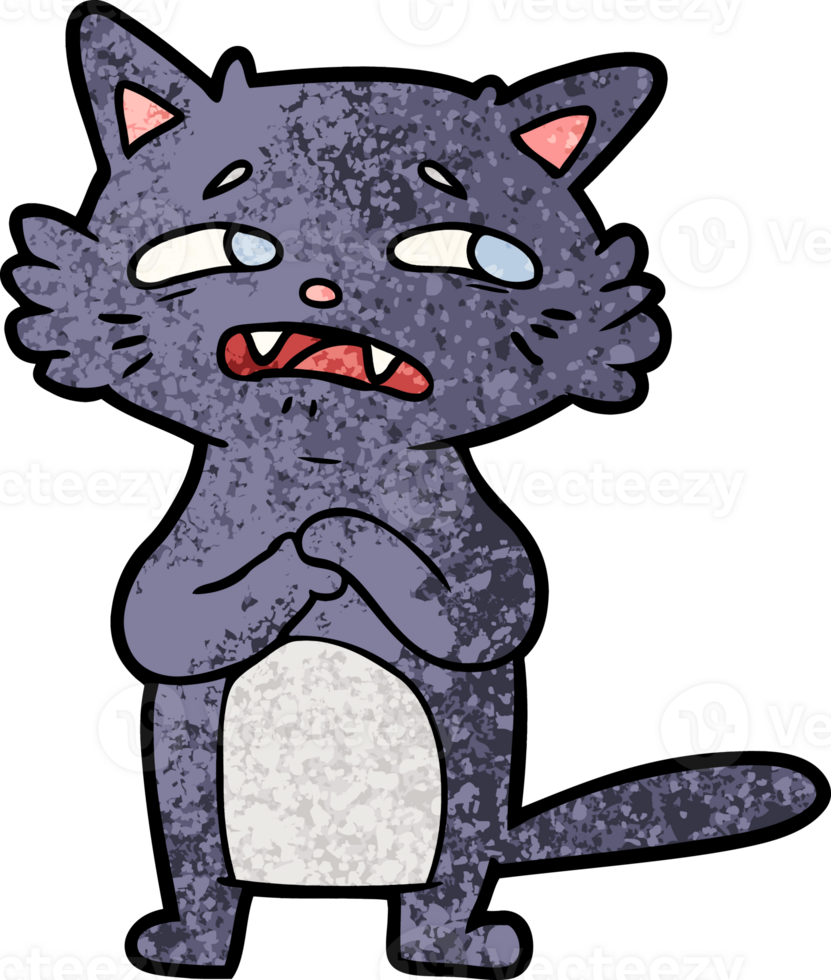 worried cartoon cat png