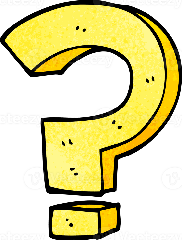cartoon doodle question mark png