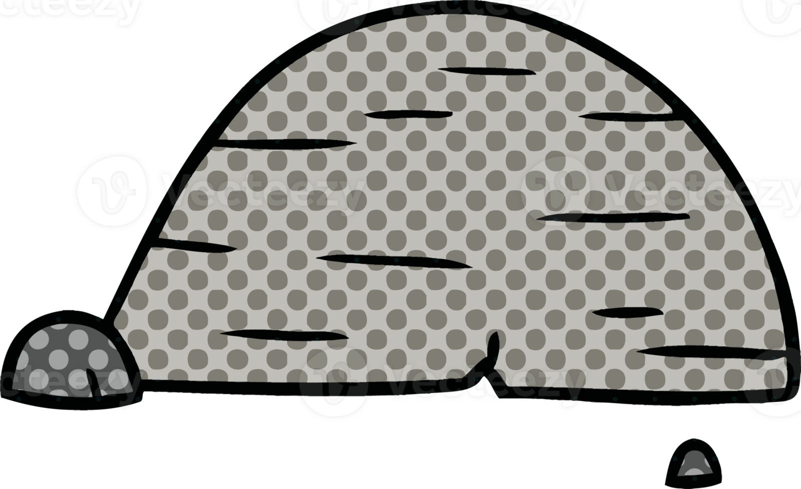 hand drawn cartoon doodle of grey stone boulder png